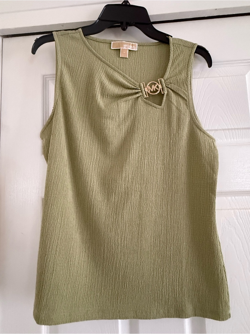 MICHAEL Michael Kors Olive Green Sleeveless Logo Ring Top *NWOT* (M)